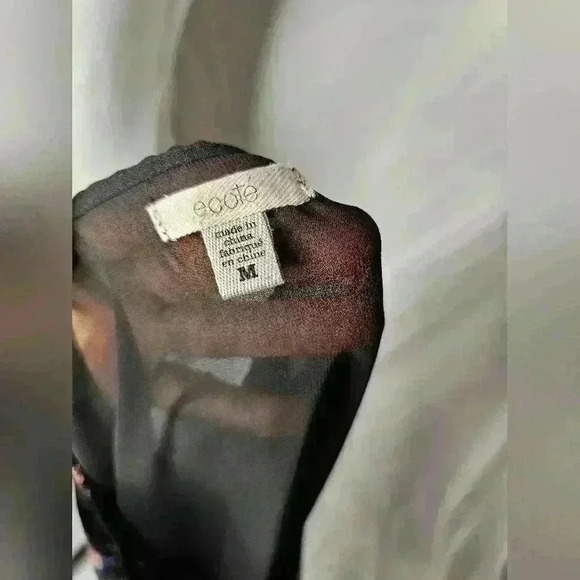 Velour floral shirt ECOTE medium - Picture 3 of 3